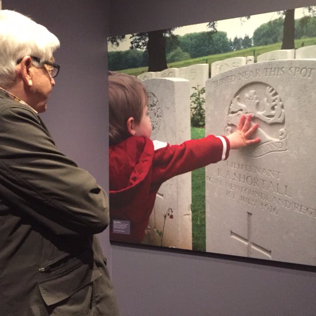 SeamusORegan's tweet photo. That's @dannyoregan's son Daniel as you leave the Royal Newfoundland Regiment Gallery. And that's Dad. #prouduncle https://t.co/KDVr7kwC7m