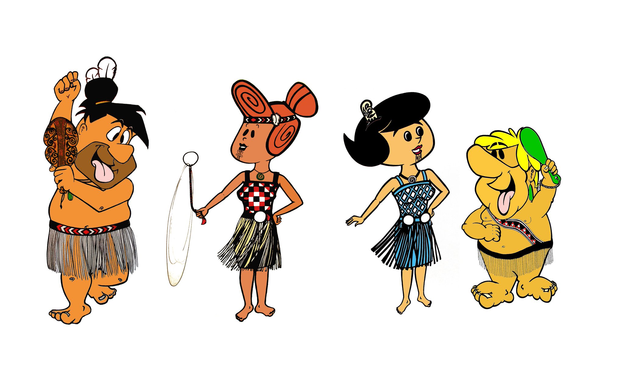 Korchatae Art Studio on Twitter: "Maori Flintstones ( AUCTION https://...