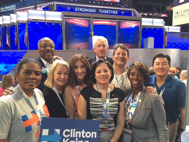 VAHouseDems's tweet photo. A good looking group of @vademocrats at #DemsInPhilly #DemConvention @VAHouseDems https://t.co/KPmgr4VicR