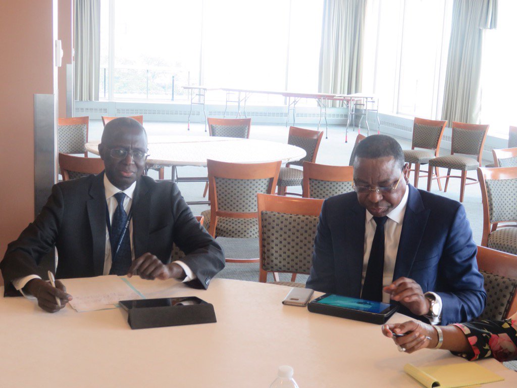 AMB_A_Mohammed's tweet photo. Meeting with Senegalese Foreign Minister H.E Mankeur Ndiaye in New York earlier this afternoon https://t.co/YJrXcZ4xTA