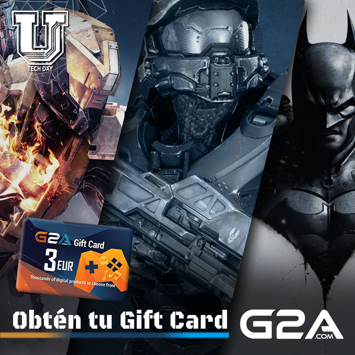 UTech_Day's tweet photo. Videojuegos, software y mucho más con #G2A ¡Da Follow y RT para obtener tu primer Gift Card con 3 euros! #gamer https://t.co/P58iwSaF93