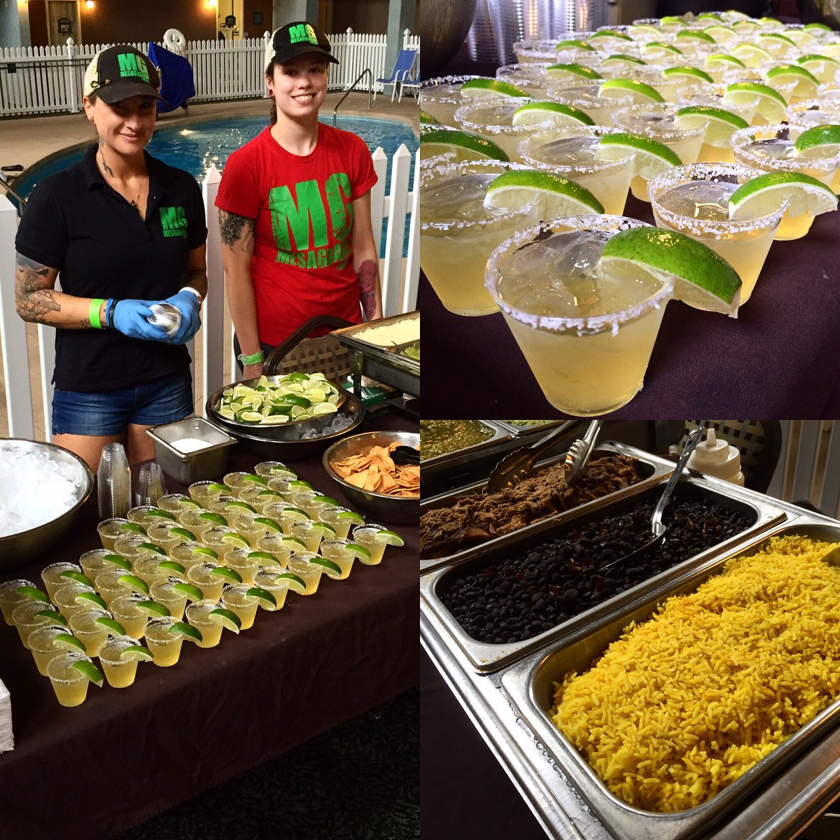 Mini burrito bowls &amp; margaritas at the Auburn Holiday Inn for  Taste for Community Action!
#burritobowls #margarita