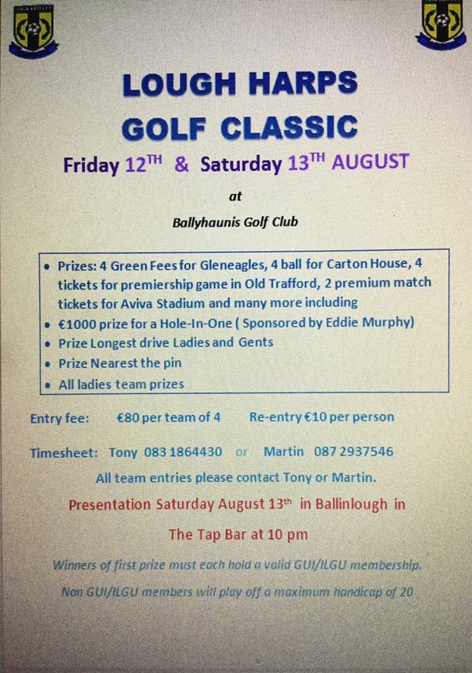 mmcdlk's tweet photo. Ballyhaunis golf club co Mayo great prizes.  4 GREEN FEES  GLENEAGLES.  4 TICKETS FOR OLD TRAFFORD https://t.co/cSgLD5sKsf