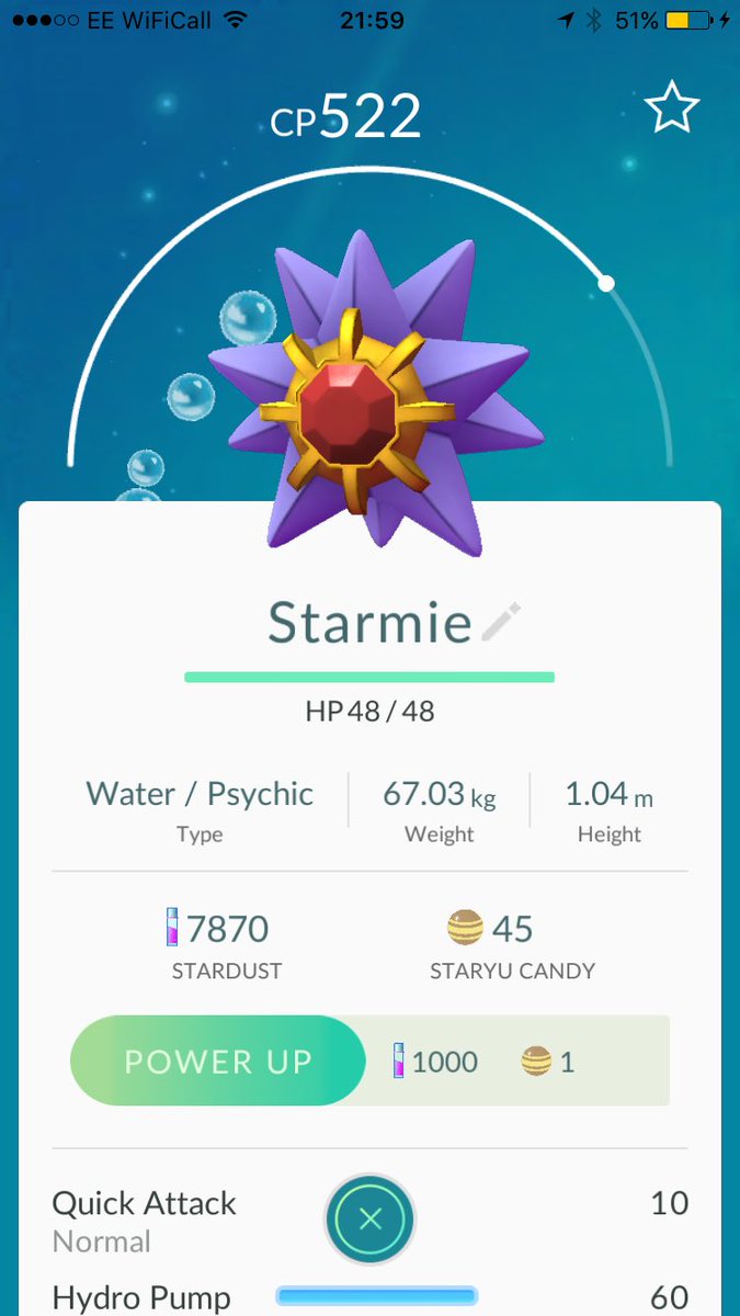 PrismGamingUK's tweet photo. First 10k egg was a Magmar. Also in todays hall Squirtle , Starmie & Ekans. #SuggestNames #PokemonGO #huntergatherer https://t.co/A2HLznNmIr