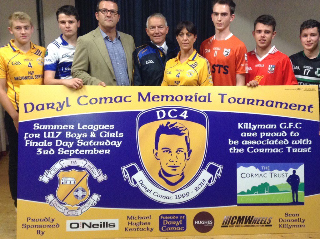Team representatives at tonight's launch of the Daryl Comac Memorial Tournament