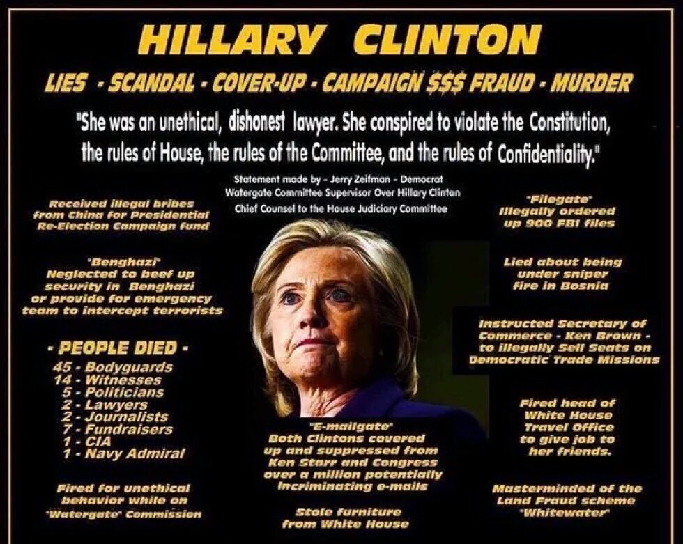 Image result for list of hillary lies