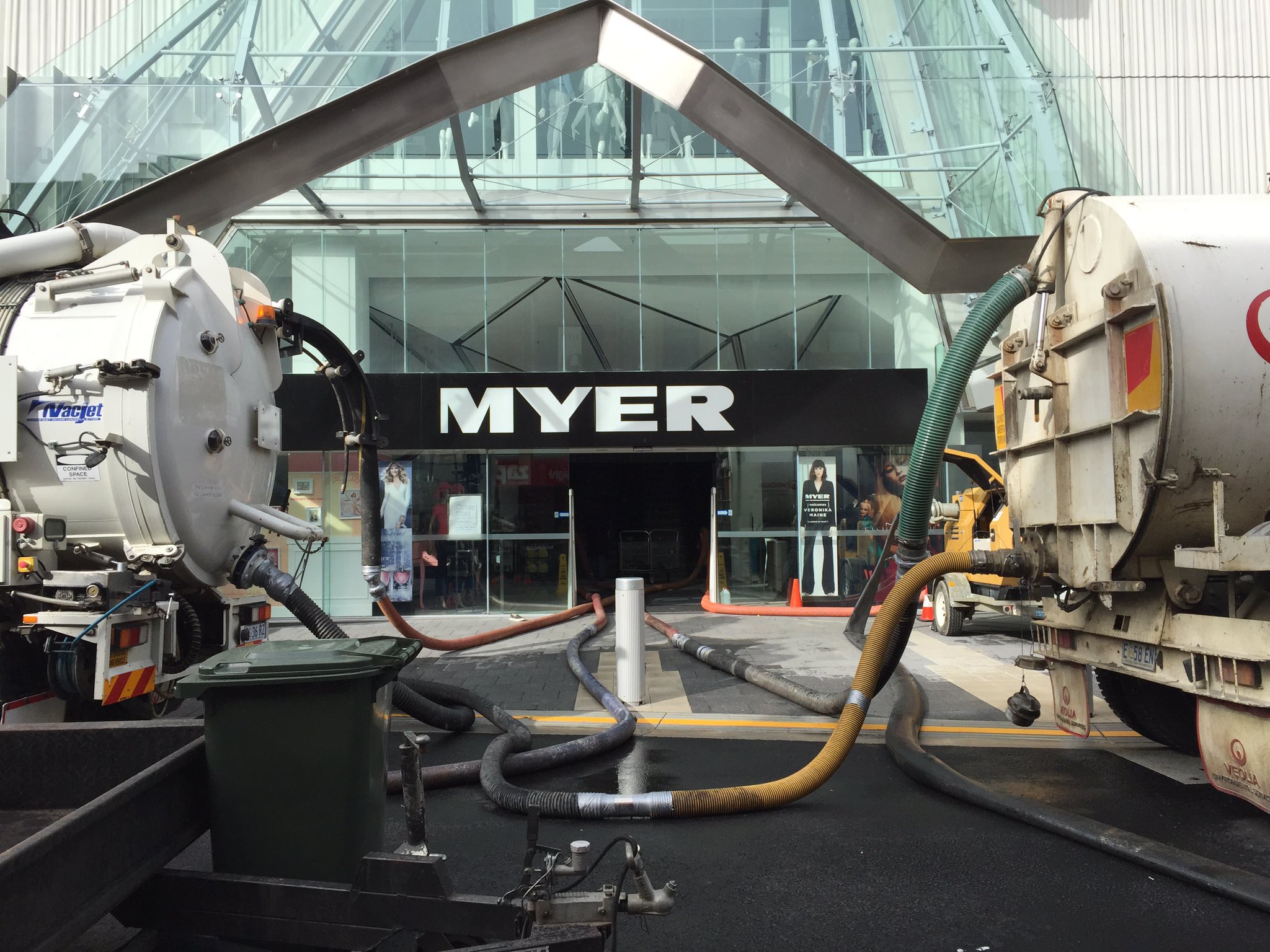 Linda Hunt on Twitter "More pumps at Hobart's Myer to extract water