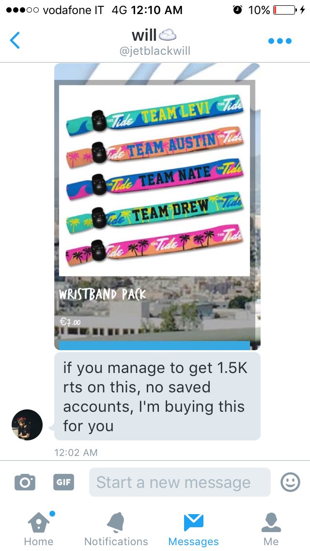 talkfastlive's tweet photo. if this gets 1.5K rts before august 19th/20th @jetblackwill is going to buy me these wristbands so please rt 🙏🏼💓 https://t.co/X92BuZyDHL
