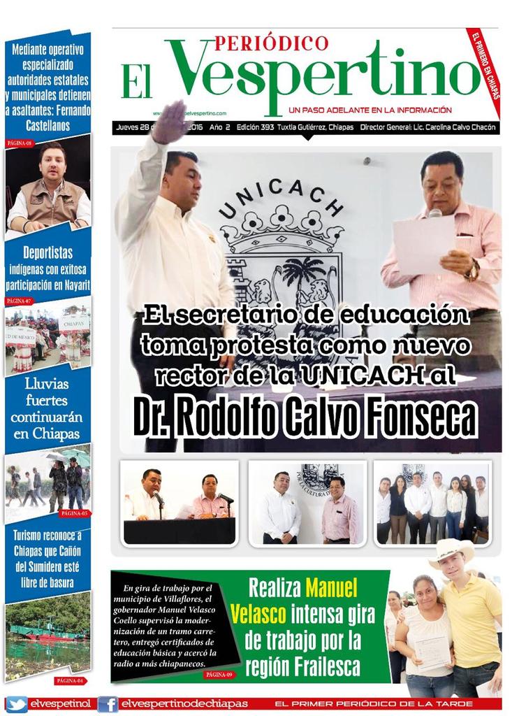 AmigosDeRodolfo's tweet photo. Felicidades Dr. José Rodolfo Calvo Fonseca. Rector de la Universidad de Ciencias y Artes de Chiapas. https://t.co/gbEVrAUwRX