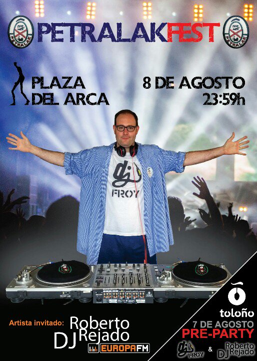 anderasen's tweet photo. La cuadrilla @petralak organiza la fiesta del día 8 de agosto en la Plaza del Arca. #lakomi https://t.co/9LxsQfr25H