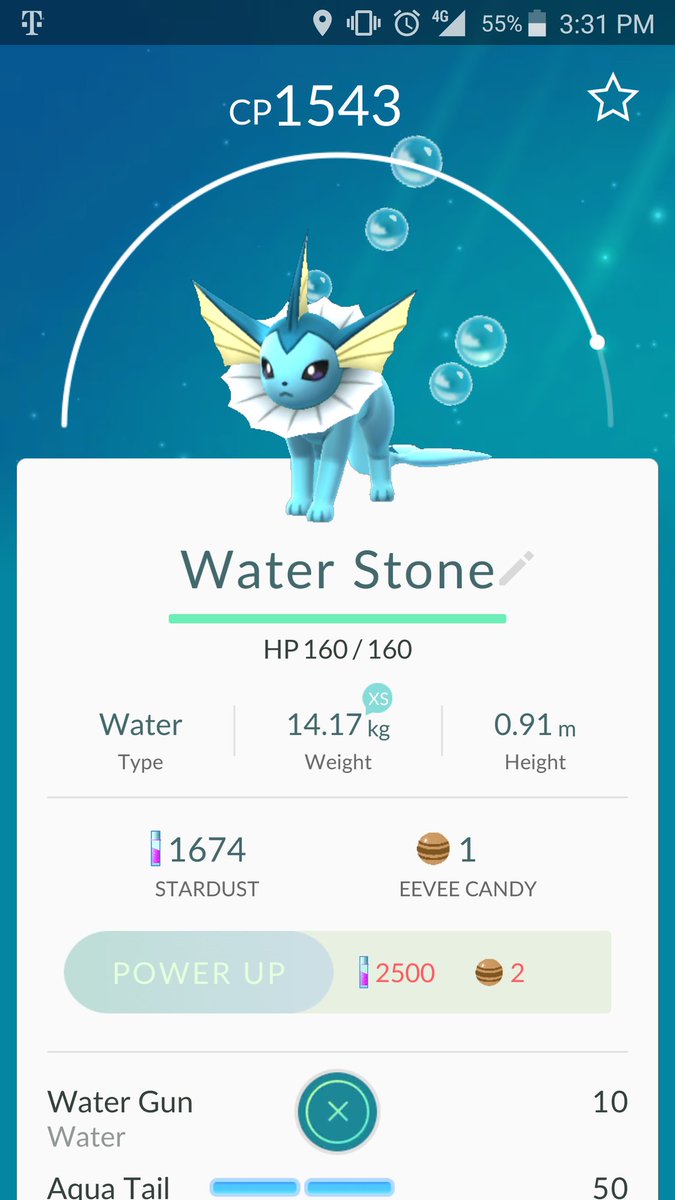 Tranceaholic13's tweet image. Hatched da #Diglet, caught the #Clefable and evolved a 571 #Eevee to that #Vaporeon. Wonder if "Water Stone" helped?