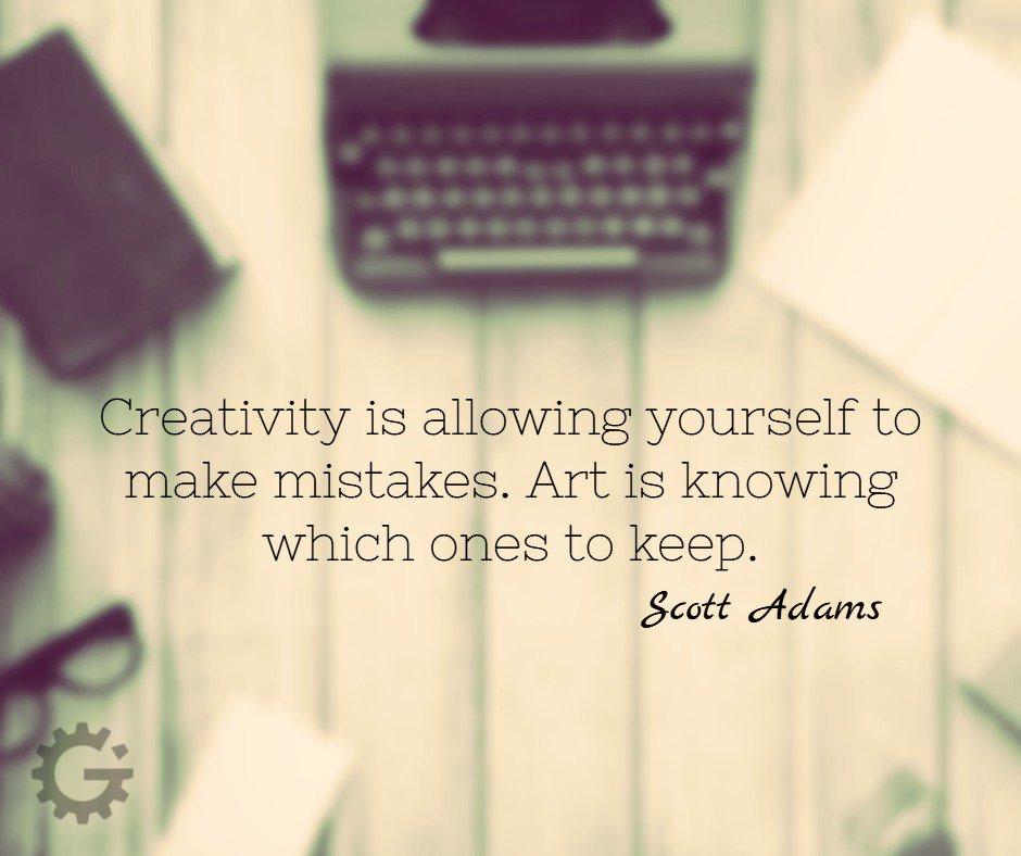 GildedTV's tweet photo. Scott Adams / Creativity is allowing yourself to make mistakes. Art is... https://t.co/NyAcEjjUTI