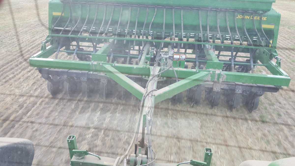 7 tenths  of rain last night thought we better start planting #cover crops. Thankful for the rain.