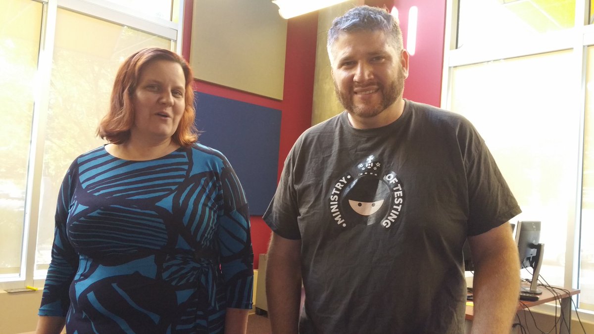 aclairefication's tweet image. @ministryoftest shirt spotted in the wild at @testingclubatl #MobTesting @LlewellynFalco @maaretp 
cc @rosiesherry