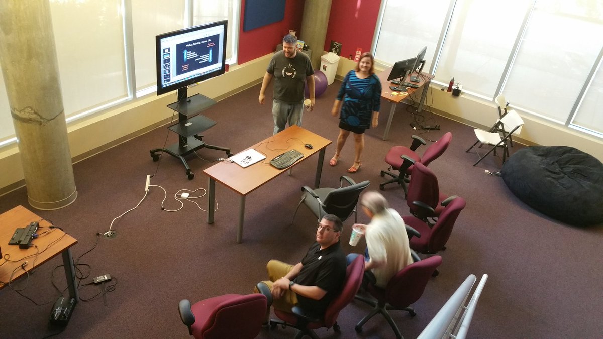 aclairefication's tweet image. @ministryoftest shirt spotted in the wild at @testingclubatl #MobTesting @LlewellynFalco @maaretp 
cc @rosiesherry