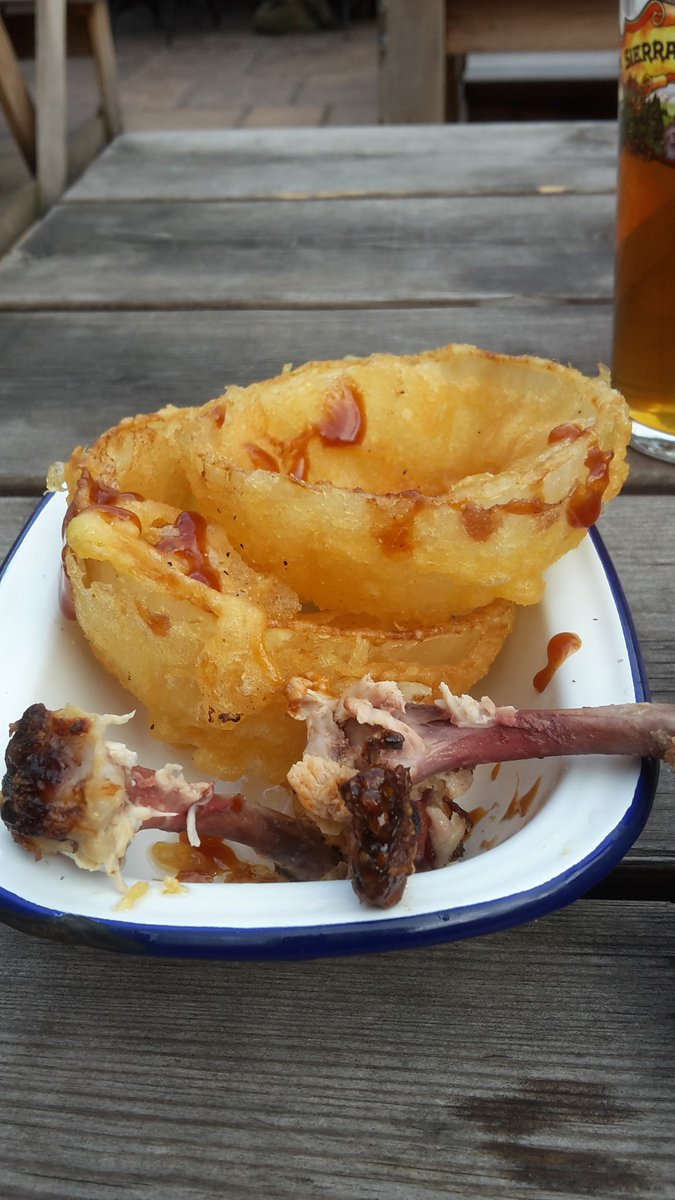 GullInExile's tweet photo. @ThatsFoodPorn @TheFireflyWorc Those aren't onion rings, you could ride one of them down a water slide! #hugeportion https://t.co/tZc16snlVr