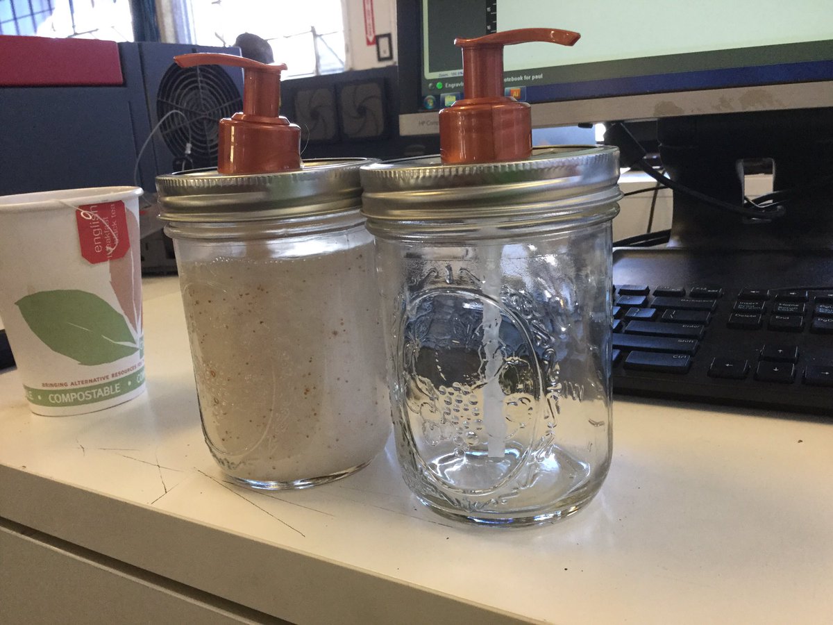 StaffofSage's tweet photo. Homemade soap dispensers from mason jars! #rustic #masonjars #diy #techshopsf #tssf #maker https://t.co/eoszwoT1NJ
