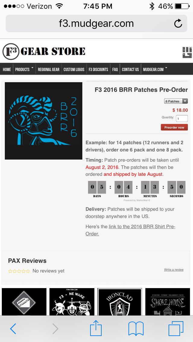 F3CousinIT's tweet image. @F3MellowJohnny and other @F3ENC #PatchLovers does this automatically make you an #HC for the #BRR?  #Patches