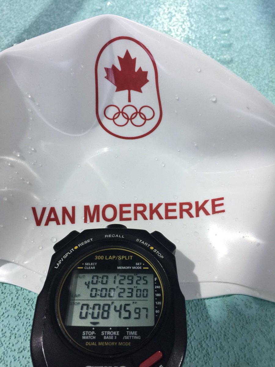 DonBurtonH2O's tweet photo. @EvanMoerkerke is ready to go, 23.00 50 free in training suit, electronic timing got him at 22.98, huge best time https://t.co/cG1K86dMT3