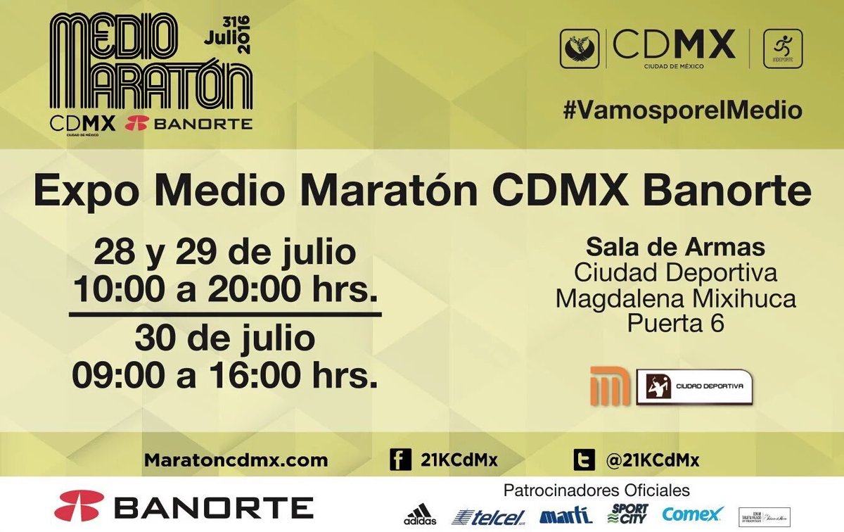 deportakus's tweet photo. ¿Ya fueron por su paquete para el 21k de la @Cd_Mexico ? Todavía tienen un par de días. #CorreNuncaTeDetengas https://t.co/vI5Uuk13F2