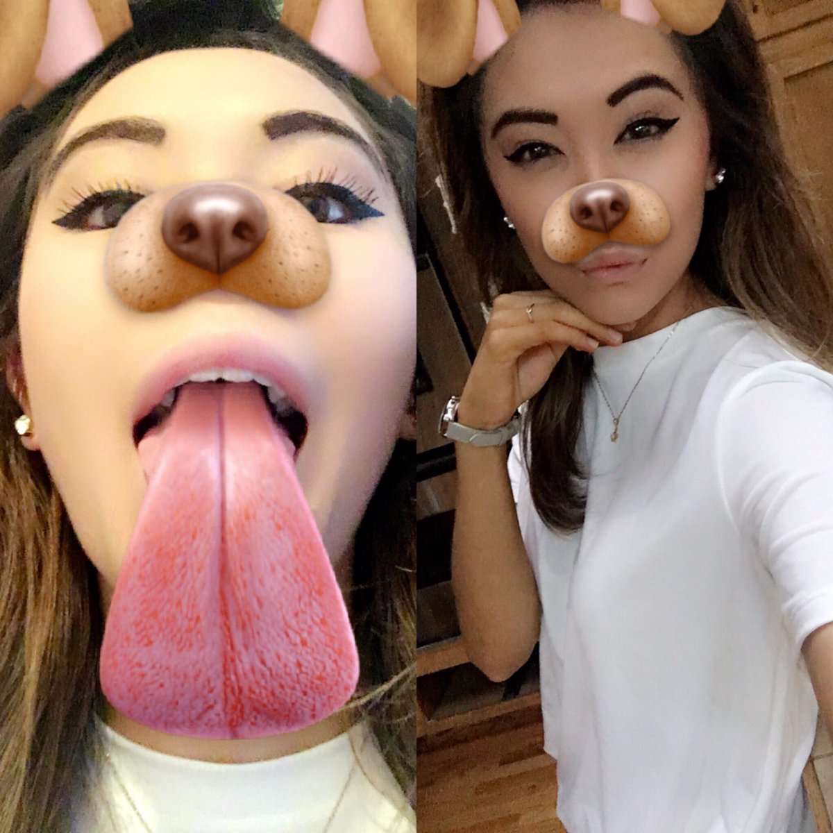 sarahteruko's tweet photo. Get a girl who can do both 🐶😂 https://t.co/Y7YbON8iRc