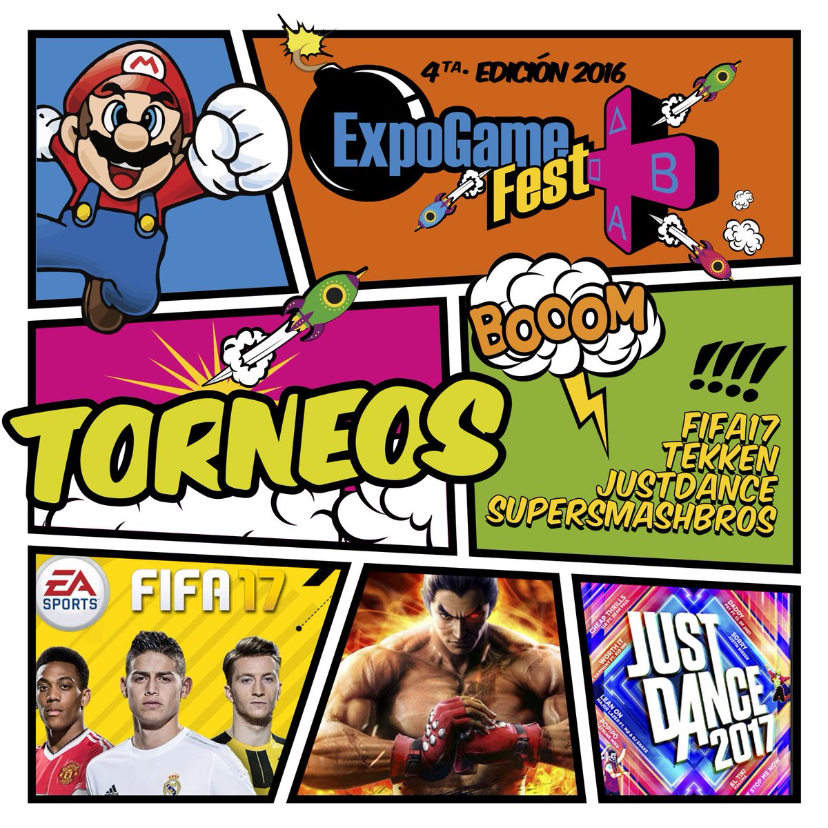 ExpoGameFEST's tweet photo. #EGF2016 Los mejores #Torneos, los mejores #Premios, síguenos, participa y demuestra tu #Talento https://t.co/ZymUHREP2f