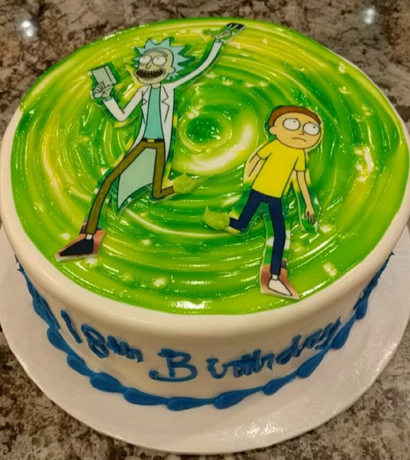 👻Ang👻 on Twitter: "Rick and Morty cake I had made for my friends birthday! @RickandMorty @JustinRoiland @danharmon #rickandmorty https://t.co/2MC6QFE8jU" / Twitter