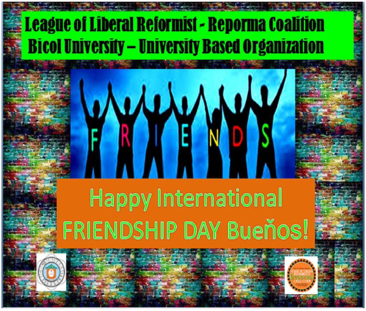 llr_reporma's tweet photo. Happy International Friendship Day BUeños.
#FreeHugs #FriendshipWall #HelloStranger #FriendshipDay #GreenStrings https://t.co/q9dBS1iHO9