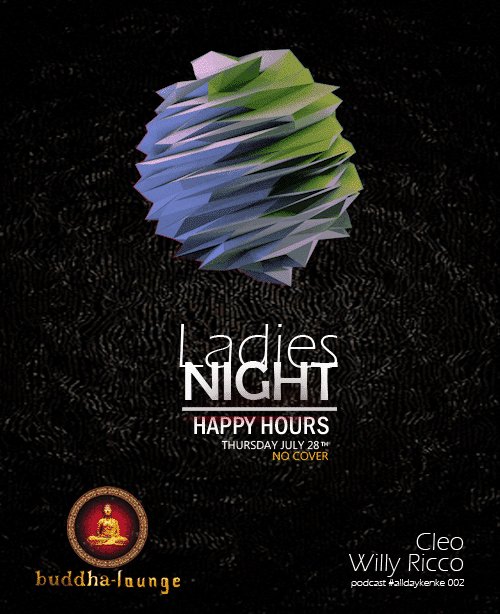 BuddhaLoungeMGA's tweet photo. Hoy en Buddha Lounge _ NO COVER 
special set #sweetelectronicmusic
Lineup: CLEO &amp; Willy Ricco en controles https://t.co/gm3c1yR00I