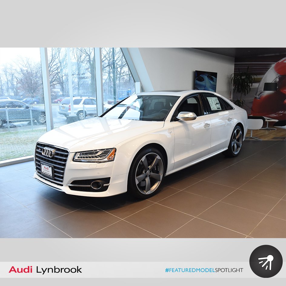 AudiLynbrook's tweet photo. #FeaturedModelSpotlight The flawless #Audi #S8 delivers a 605 HP Quattro AWD performance, stunning style & safety! https://t.co/xzhLPVCfN7