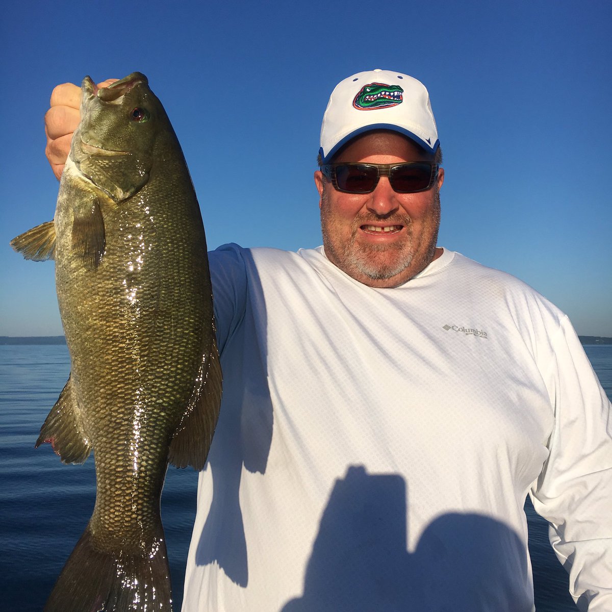 kidderontwitr's tweet photo. @Bill_Dance1 FL Salty with a sweet smallie wearing my #billdance #ruggedshark #luckyshoes #booyah #PureMichigan https://t.co/ottIfEDLvL