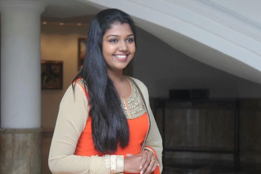 RiythvikaFans's tweet photo. At #Kabali Success Meet cute angel @Riythvika https://t.co/v2erii5Tvq