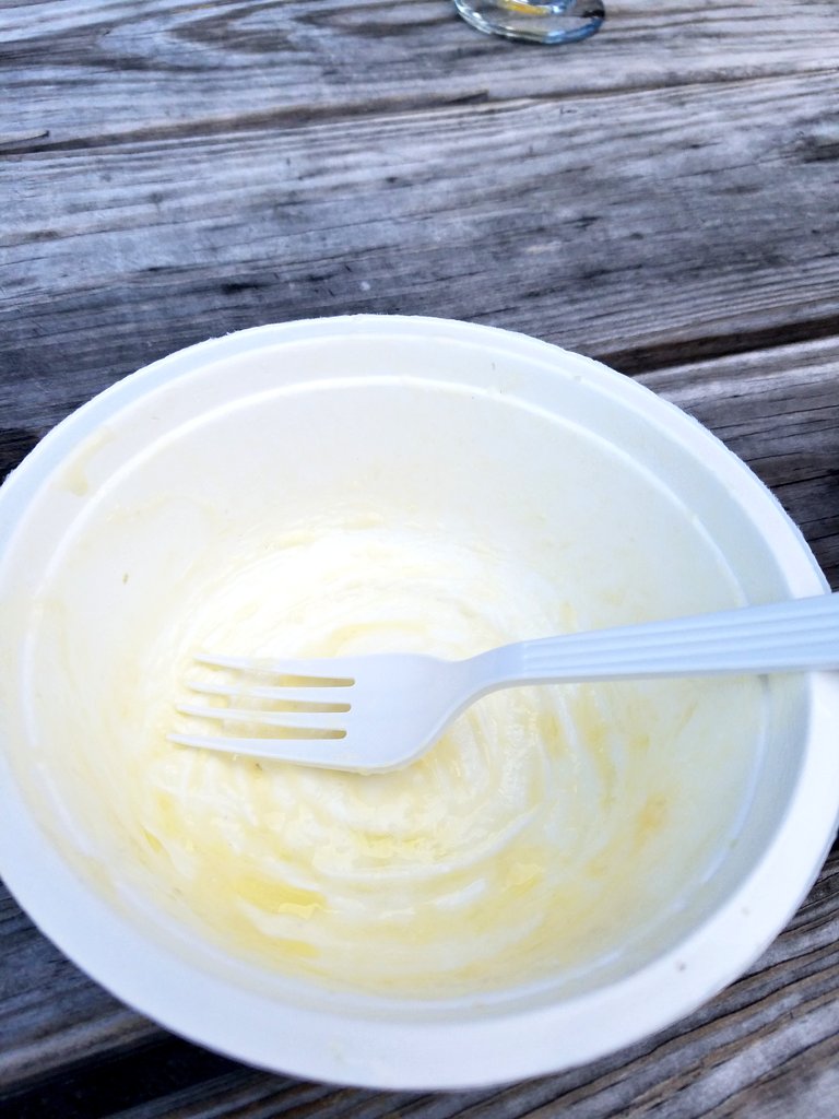Day 4 of the challenge was a bowl of gouda Mac from Return of the Mac truck. Enjoy this empty bowl... whoops.