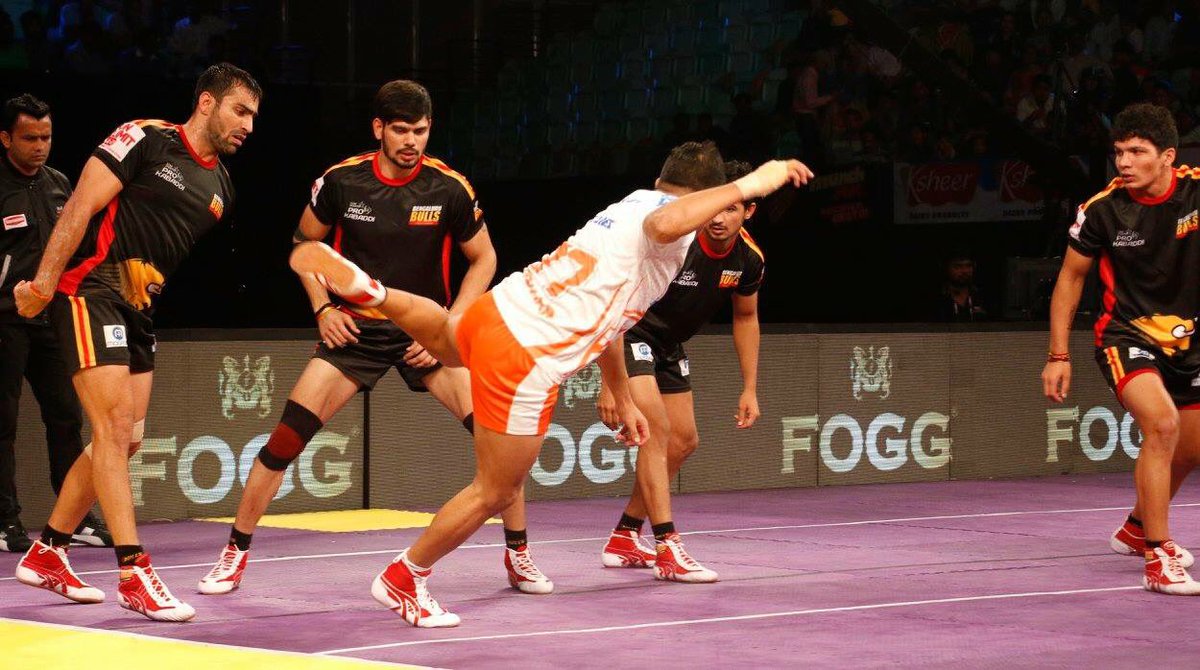 Rohit01819's tweet photo. We lost match with Puneri Paltan.. we r happy tht they won d match as they got d chance to play on semifinals.. https://t.co/u8GYfMR5TS