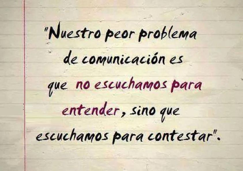 "No escuchamos para entender, sino para contestar"... y así no podemos conectar con las personas | vía <a href="/COPCV/">Col·legi Oficial Psicologia Comunitat Valenciana</a>