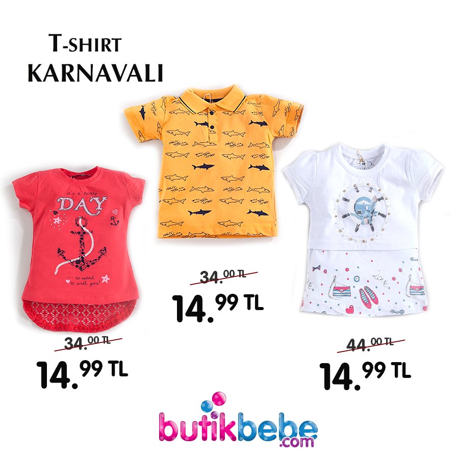👕👚Sıcak hvavalarda miniklerin rahatlığı için için çeşit çeşit t-shirtler Butikbebe'de!
💜bit.ly/2a408wp