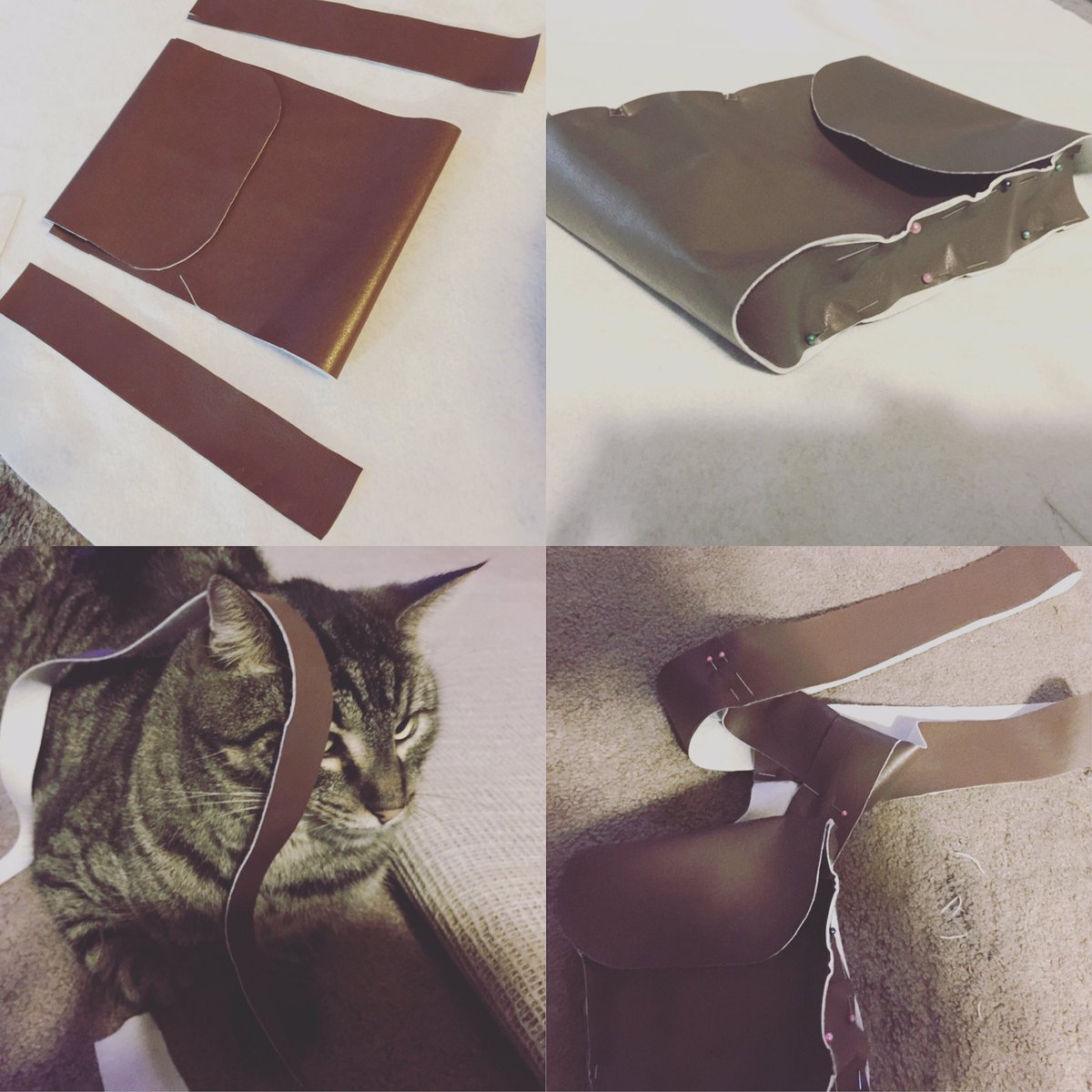 SophiiRPG's tweet photo. #batman helped me put together the purse(satchel? She isn't fancy) for #bellona tonight! #kccc16 #smite #cosplay https://t.co/qmNLHwIdQu