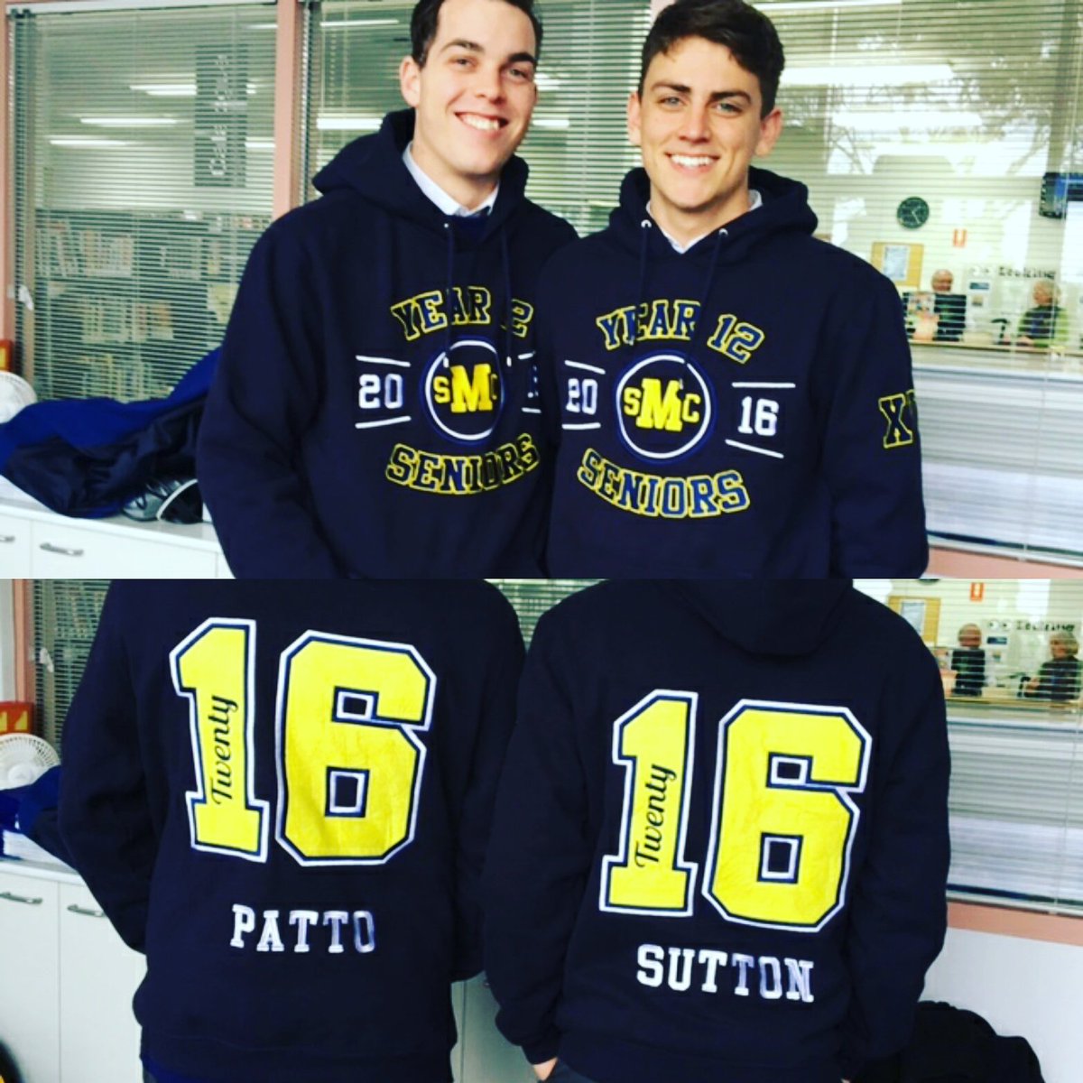PVBSapparel's tweet photo. #StMonicaCollege #yr12 keeping warm and hooded in their new #classof2016 jumpers👌👍
https://t.co/RpvnRYA39t
#socent https://t.co/bM4j0bXuHW