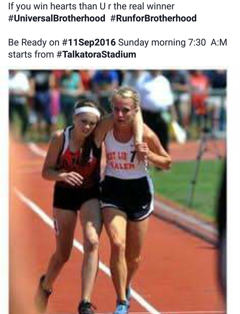 UBHDAY's tweet photo. Winners won hearts
#UniversalBrotherhood
#RunforBrotherhood ?
#11Sep2016
Sun 7:30am starts from #TalkatoraStadium https://t.co/perWnH9DlR
