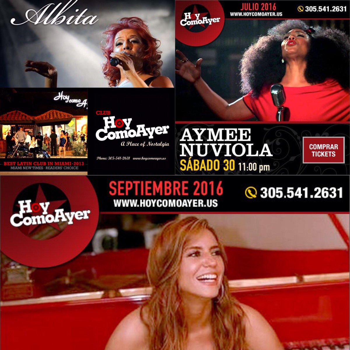 Gran FIN DE SEMANA DEL SON, LA RUMBA Y LA GUARACHA CON ALBITA MAÑANA VIERNES Y EL SABADO AYMEE NUVIOLA 305-541-2631