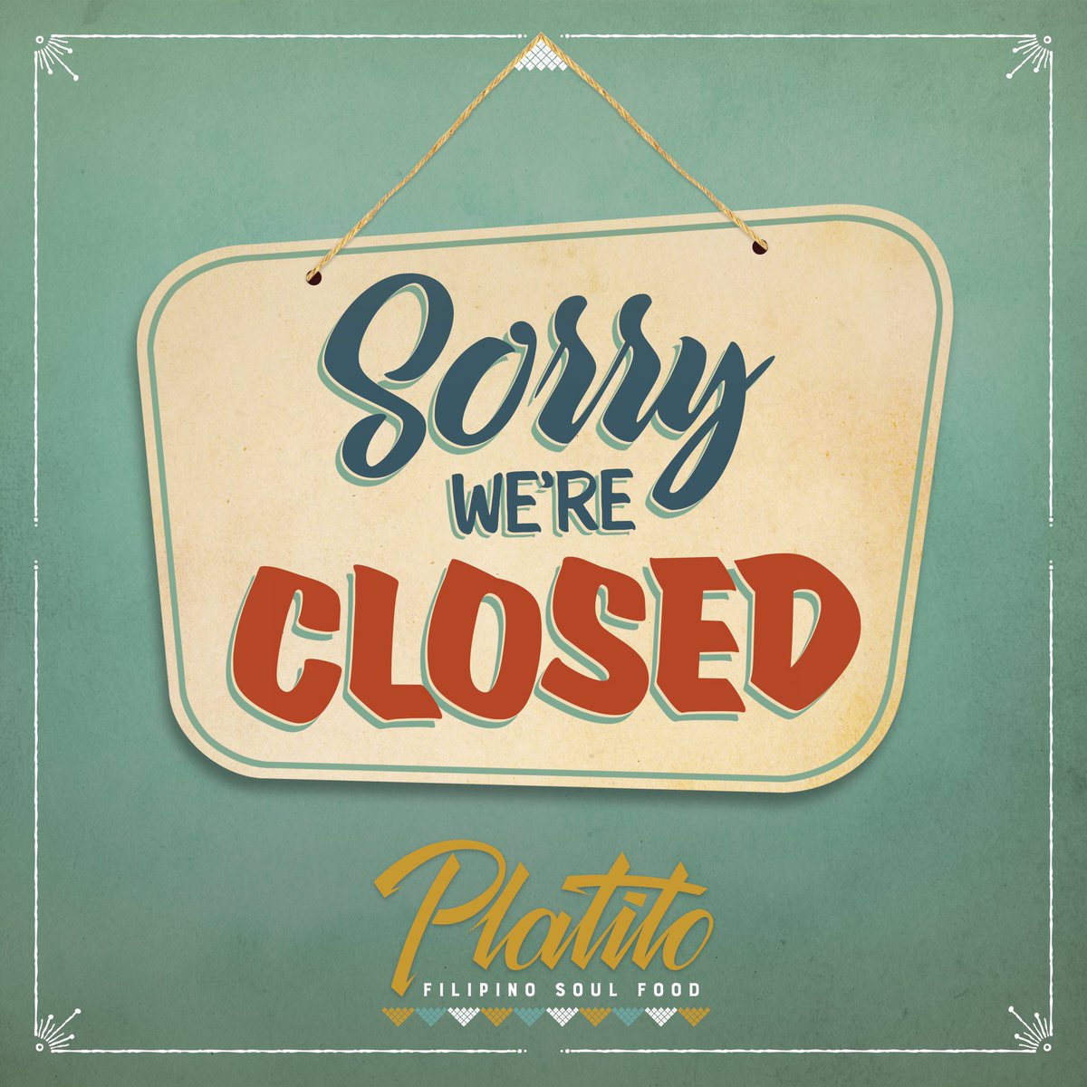 It happened again... 😳 Due to electrical issues in our kitchen, we will be closed until further notice. Stay tuned.