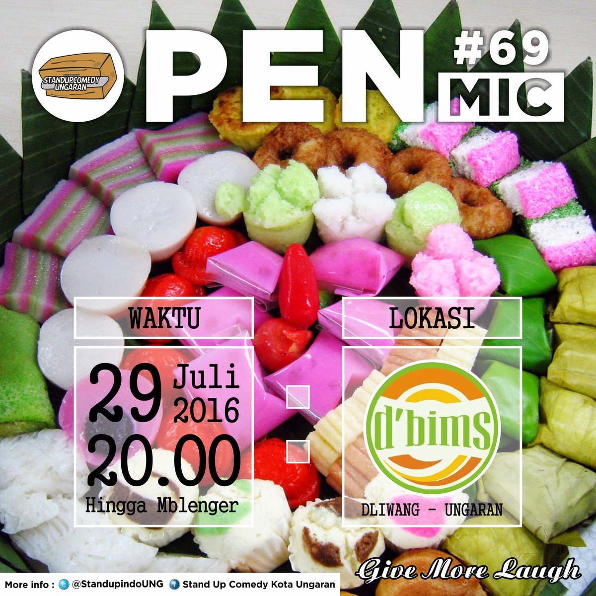 vista131022's tweet photo. Yoottt... Marimari nanti malam kita ketawa bareng. Silahkan yang mau nyobain stand up comedy. Gratiisss!!! https://t.co/jgIJPOqY7J