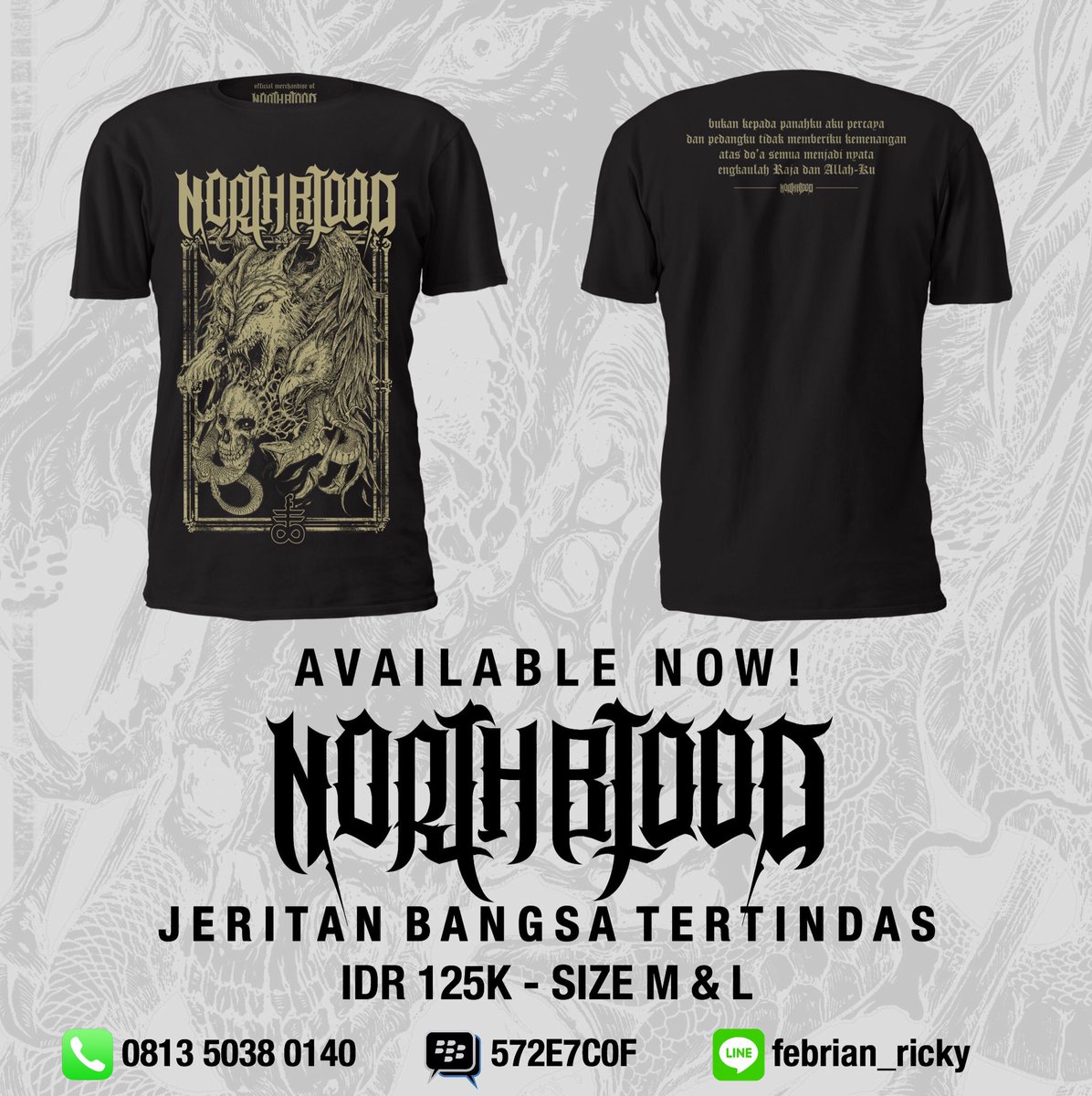 READY STOCK :

IDR 125K | size M &amp; L | WA: 081350380140 / Line : febrian_ricky / BBM: 572E7C0F