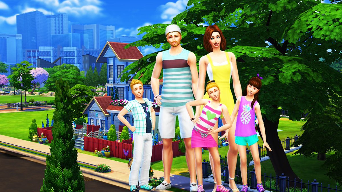 LadyMartitaP's tweet photo. 😊😀 Have a wonderful Friday! New family available in the Gallery! ID: LadyMartita-Family Summer 🌞🌊 #TS4BackyardStuff https://t.co/jFZkRRWAtA