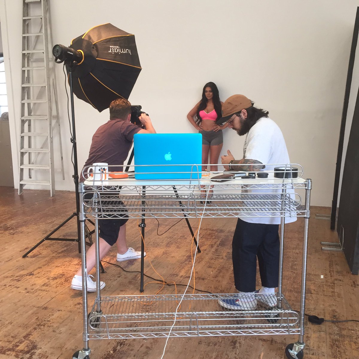 Shoot day with <a href="/Chloe_GShore/">Chloe ferry</a> showing her amazing weight loss with @UneqBeauty