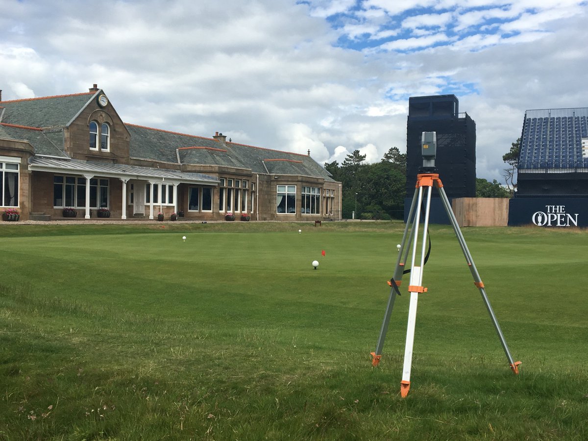 Golf green laser scanning at Royal Troon Golf course, Scotland. #TX5 #Trimble #Open2016
