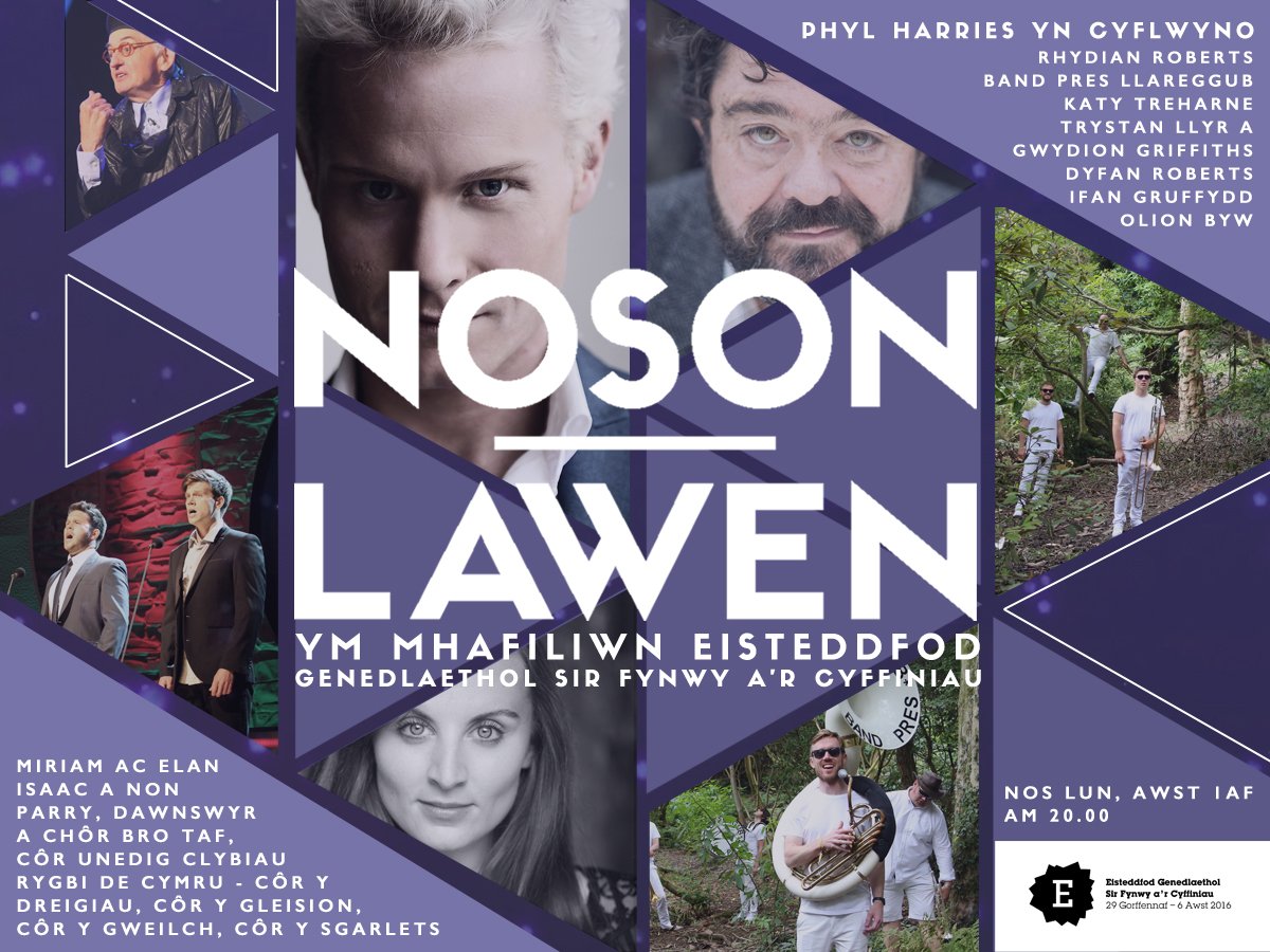 Tocynnau Noson Lawen <a href="/eisteddfod/">eisteddfod</a> Sir Fynwy a'r Cyffiniau ar gael fan hyn! eisteddfod.cymru/noson-lawen