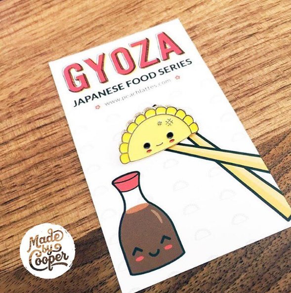 madebycooper's tweet image. Yummy #dumpling pin with it's #backingcard! Order backing cards with your pins today! madebycooper.co.uk/products/