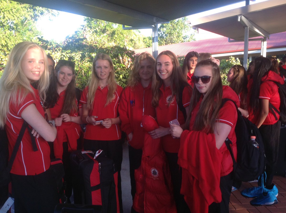 NULS_Sport's tweet photo. Girls and boys arrive safely at Matthew Flinders Anglican College. Looking forward to matches tomorrow. https://t.co/GvTo4jK9lX