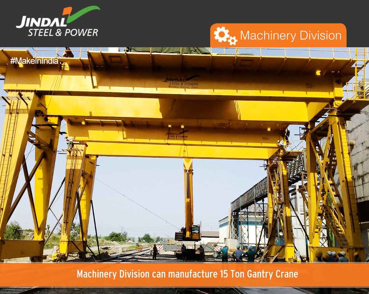 JindalSteel_In's tweet photo. #JSPL Raipur Machinery Division manufactures #GantryCranes for #BarMill Operation https://t.co/lg09Ks1lW9
